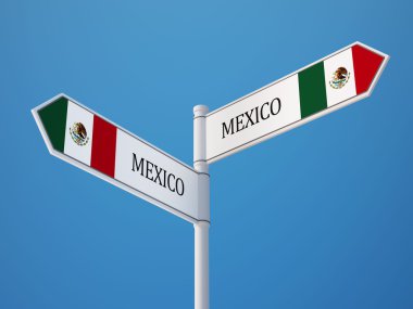 Meksika yüksek çözünürlüklü işaret bayrakları kavramı