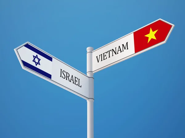 Vietnam Izrael znamení příznaky koncept — Stock fotografie