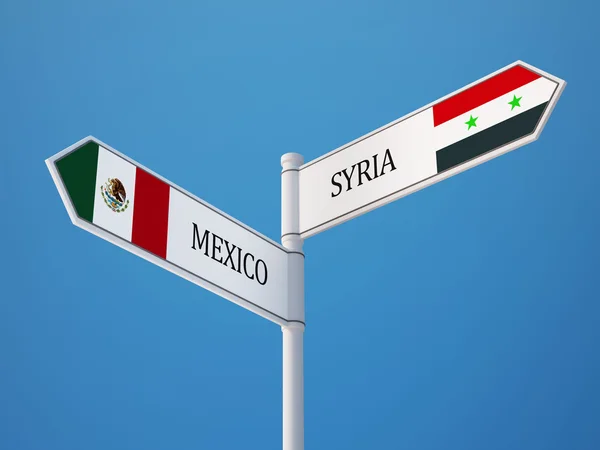 Syria Mexico Countries Sign Concept — Stock Photo, Image