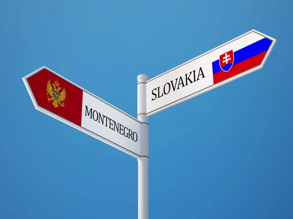 スロバキア モンテネグロ国記号概念 — ストック写真