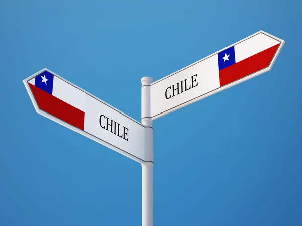 Chile Firma Concepto de Banderas — Foto de Stock