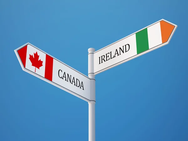 Kanada Irlandia znak flagi koncepcja — Zdjęcie stockowe