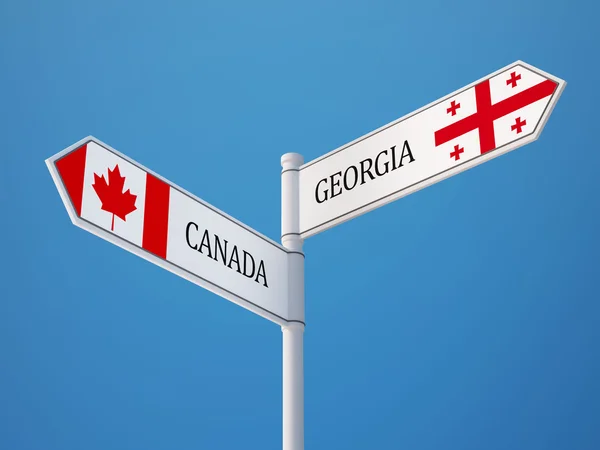 Canada Georgia Concetto di bandiere segno — Foto Stock