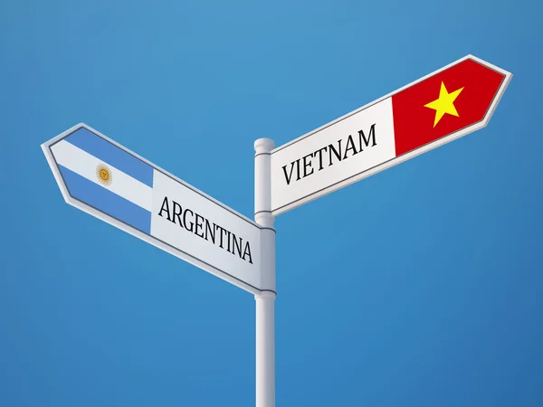 Vietnam Argentina Firma el concepto de banderas —  Fotos de Stock