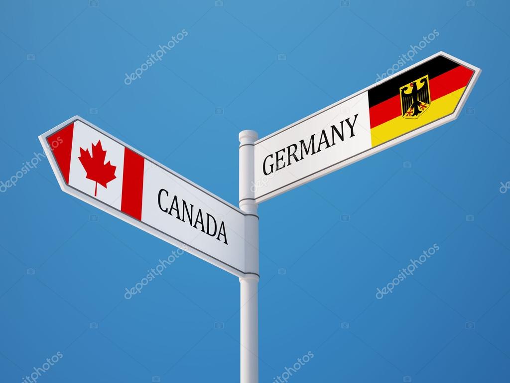 Kanada Deutschland Zeichen Flags Konzept Stockfoto C Eabff 55533495