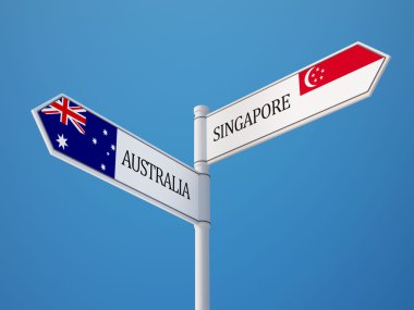 Singapur Avustralya işaret bayrakları kavramı