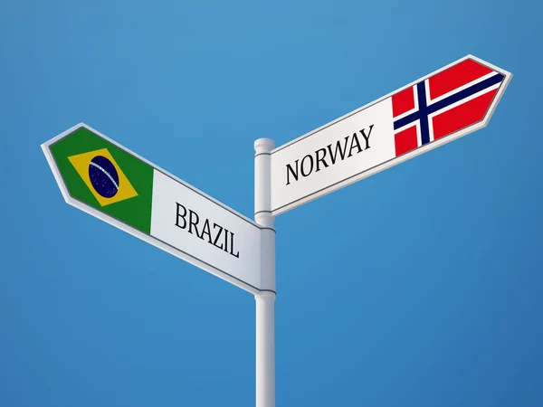 Norwegen unterschreibt Flaggen-Konzept — Stockfoto