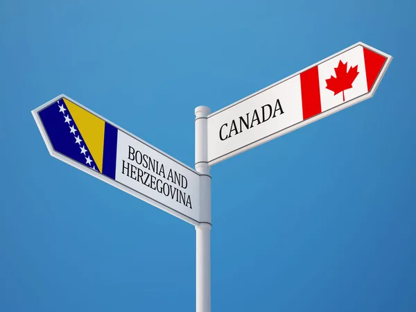 Canada Bosnia-Erzegovina Concetto di bandiera — Foto Stock
