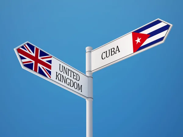 イギリス キューバ符号フラグ コンセプト — ストック写真
