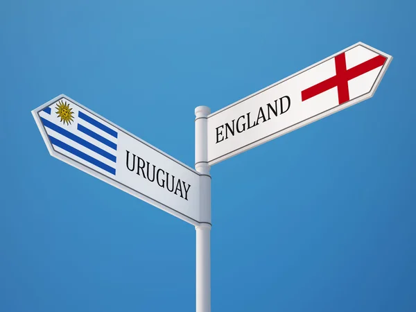 Uruguay Inghilterra Concetto di bandiere — Foto Stock