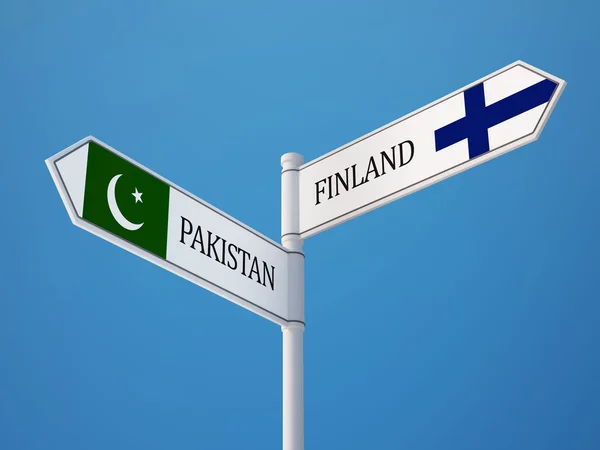 Пакистан подписал Концепцию флагов — стоковое фото