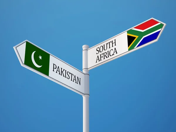 Serbia Pakistan  Sign Flags Concept — Stock Photo, Image