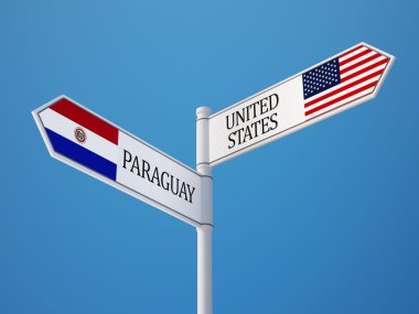 Paraguay Amerika Birleşik Devletleri işaret bayrakları kavramı