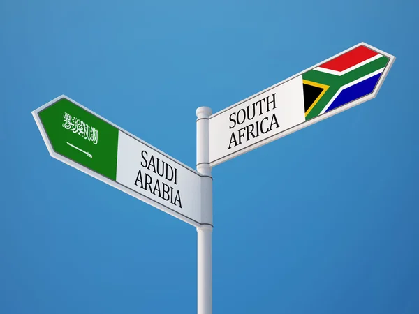 Serbia Saudi Arabia  Sign Flags Concept — Stock Photo, Image