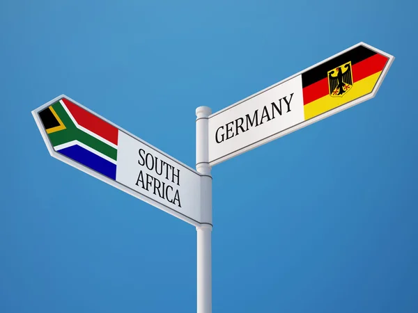Южная Африка Германия подписала концепцию флагов — стоковое фото