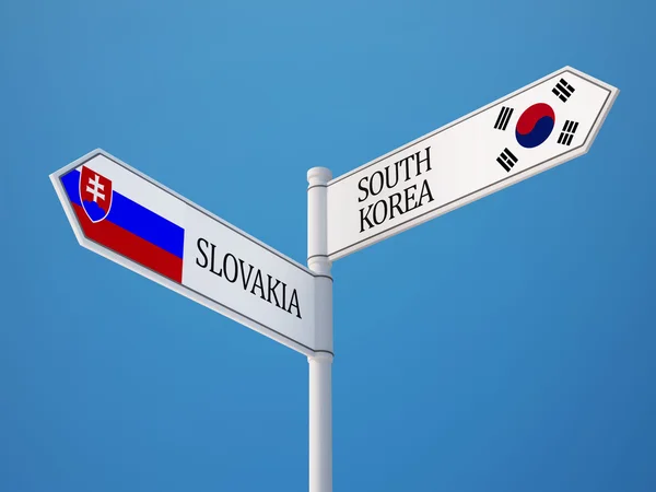 Koncept znamení Jižní Korea Slovensko — Stock fotografie