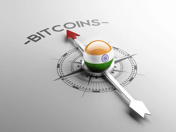 India Concepto Bitcoin —  Fotos de Stock