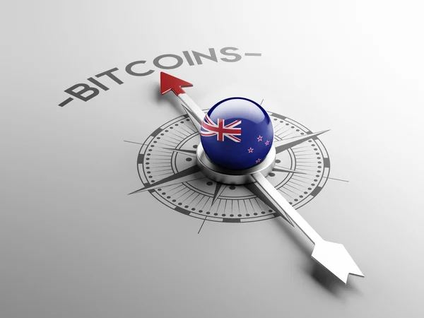 Nueva Zelanda Bitcoin Concepto — Foto de Stock