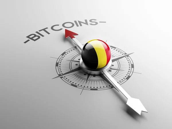 Bélgica Bitcoin Concepto — Foto de Stock