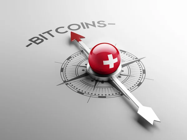 Suiza Concepto Bitcoin — Foto de Stock