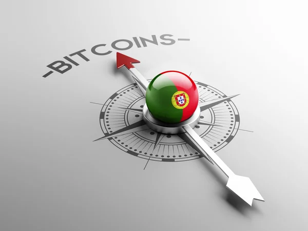Portugalsko Bitcoin koncept — Stock fotografie