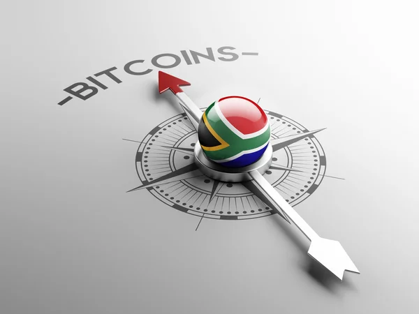 África do Sul Bitcoin conceito — Fotografia de Stock