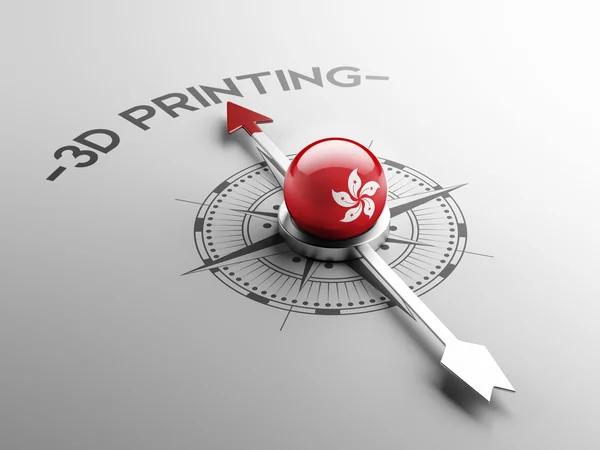 Hong Kong 3d Printing Concept — Stock Photo, Image