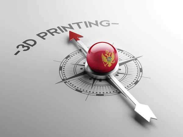 Montenegro  3d Printing Concept — Stock Photo, Image