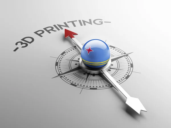 Aruba  3d Printing Concept — Stock Photo, Image