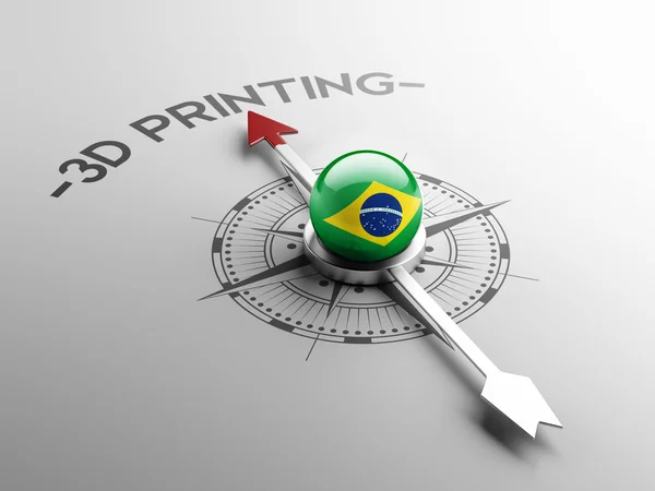 Бразилия 3-я концепция печати — стоковое фото