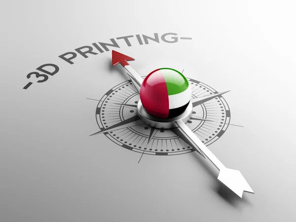 United Arab Emirates 3d Printing Concept — Stock Photo, Image