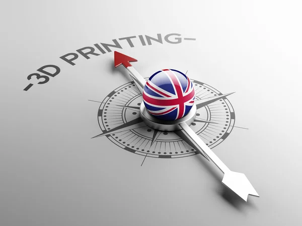 Verenigd Koninkrijk 3D-afdrukken concept — Stockfoto