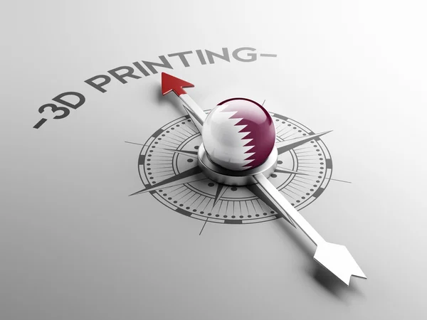 卡塔尔 3d 印刷的概念 — 图库照片