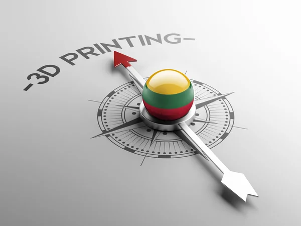 Lithuania 3d Printing Concept — Stock Photo, Image