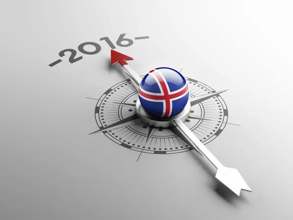 Island 2016 koncept — Stock fotografie