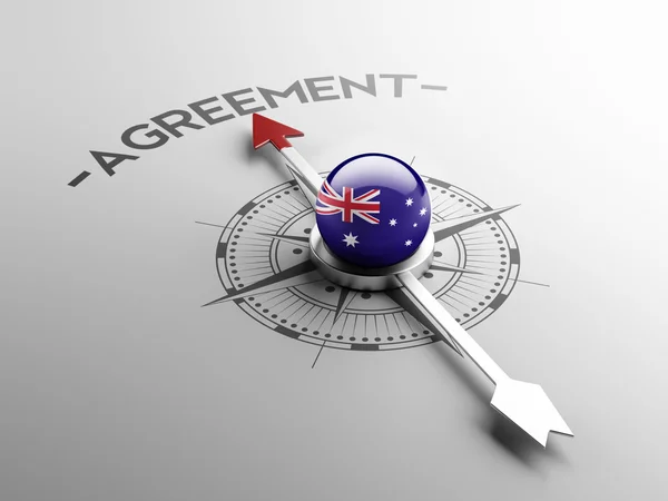 Conceito de Acordo Austrália — Fotografia de Stock