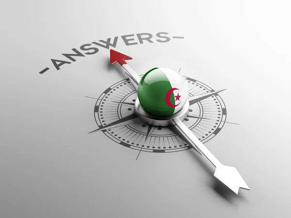 Algeria Answers Concept — Stock Photo, Image