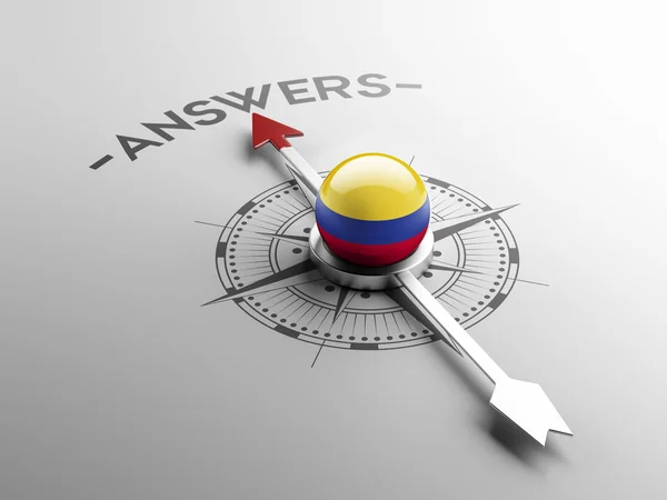 Kolumbia válaszok koncepció — Stock Fotó