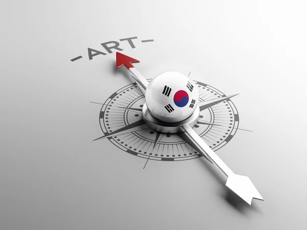 Zuid-korea kompas concept — Stockfoto