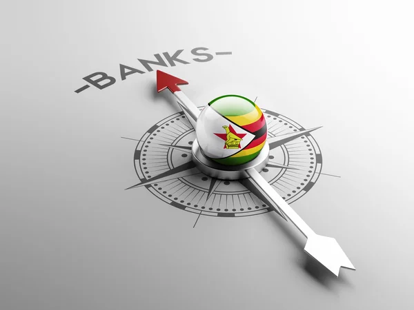 Концепция банков Зимбабве — стоковое фото