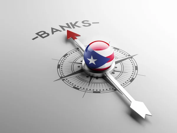 Concetto di banche di Porto Rico — Foto Stock