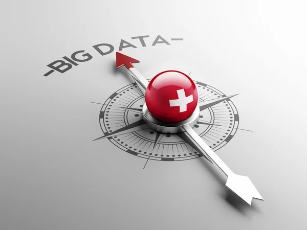 Concetto di Big Data Svizzera — Foto Stock