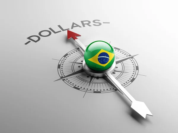 Концепция доллара Бразилии — стоковое фото