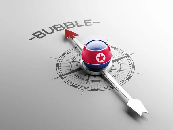 Koncepcja "Bubble" Korea Północna — Zdjęcie stockowe