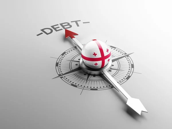 Koncepcja Georgia Debt — Zdjęcie stockowe
