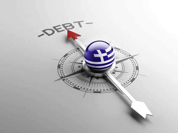 Grèce Concept de la dette — Photo