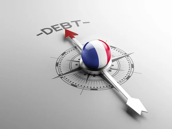 Концепция долга Франции — стоковое фото
