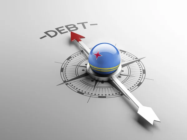 Concept de la dette d'Aruba — Photo