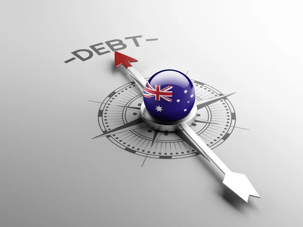 Koncept dluhu Austrálie — Stock fotografie