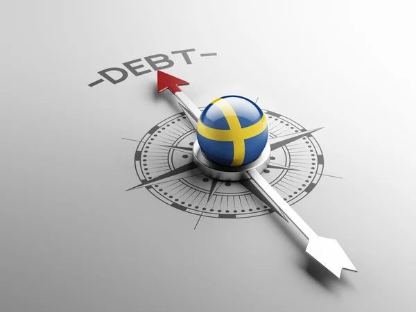 Svezia Concetto di debito — Foto Stock